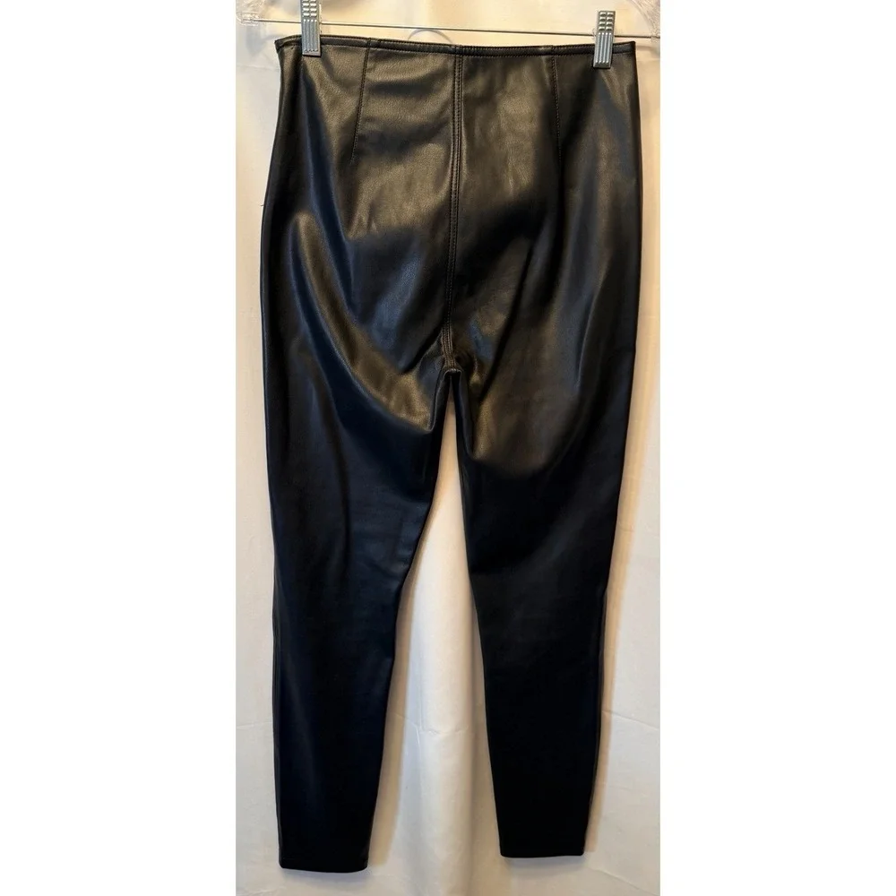Free People We The Free Women's Size 27 Black Vegan Leather Pants 29